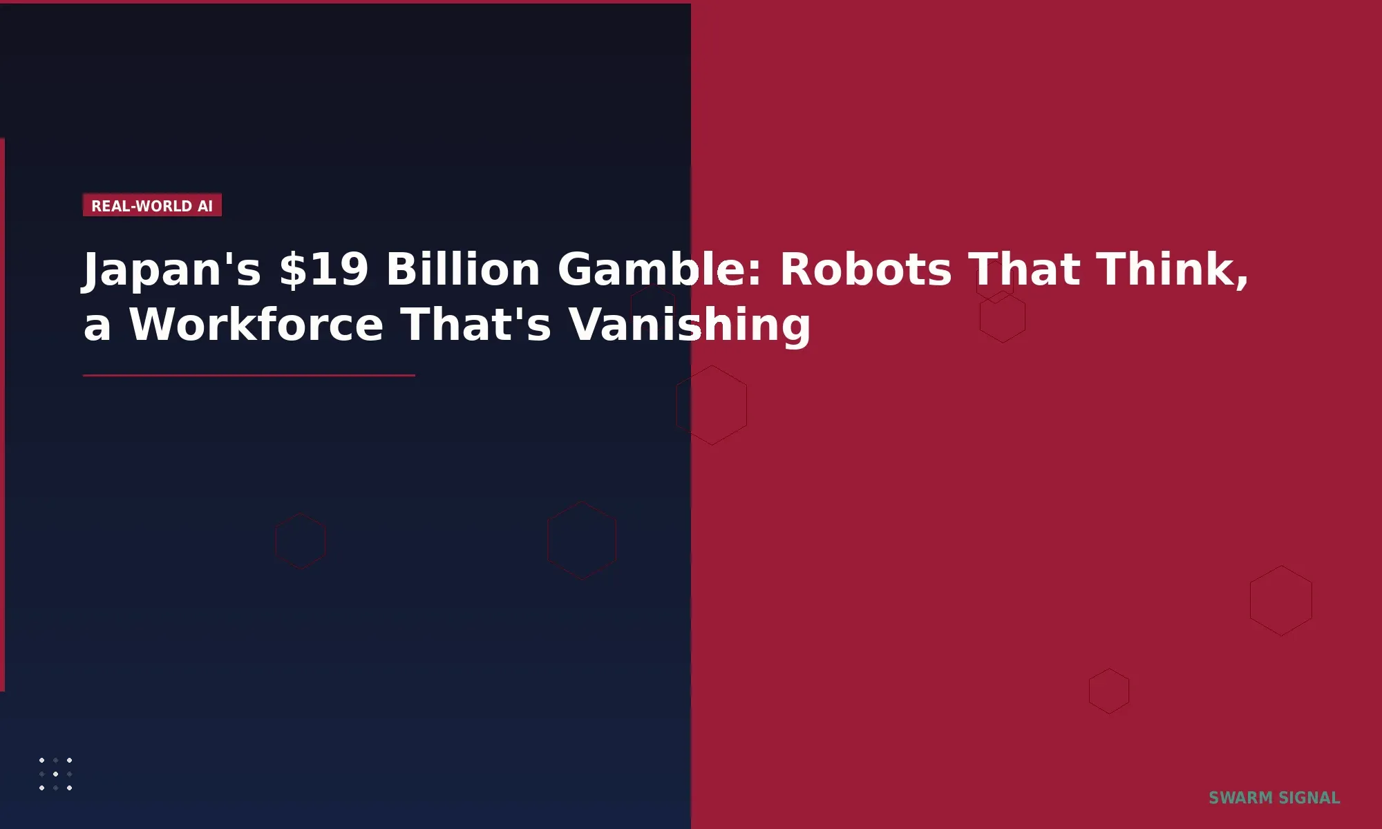 Japan's $19 Billion Gamble: Robots That Think, a Workforce That's Vanishing