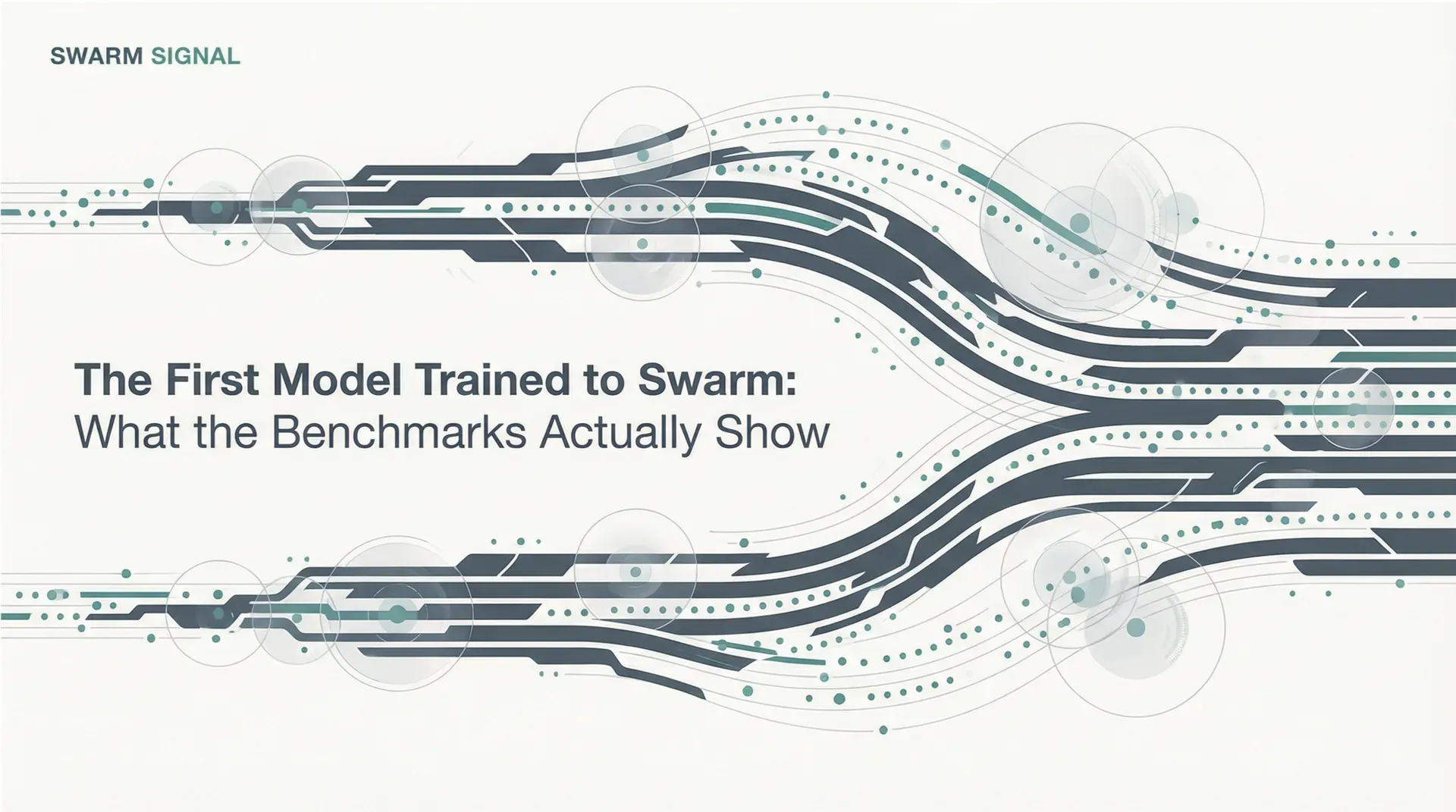 The First Model Trained to Swarm: What the Benchmarks Actually Show