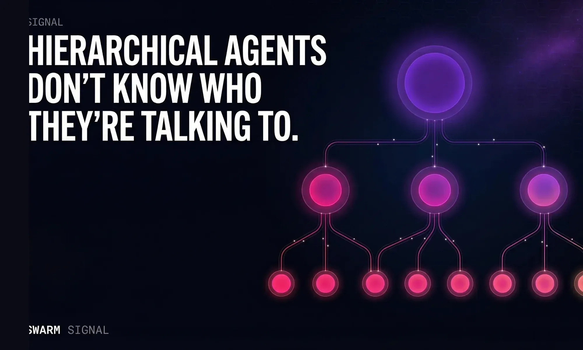 Hierarchical Agents Don't Know Who They're Talking To