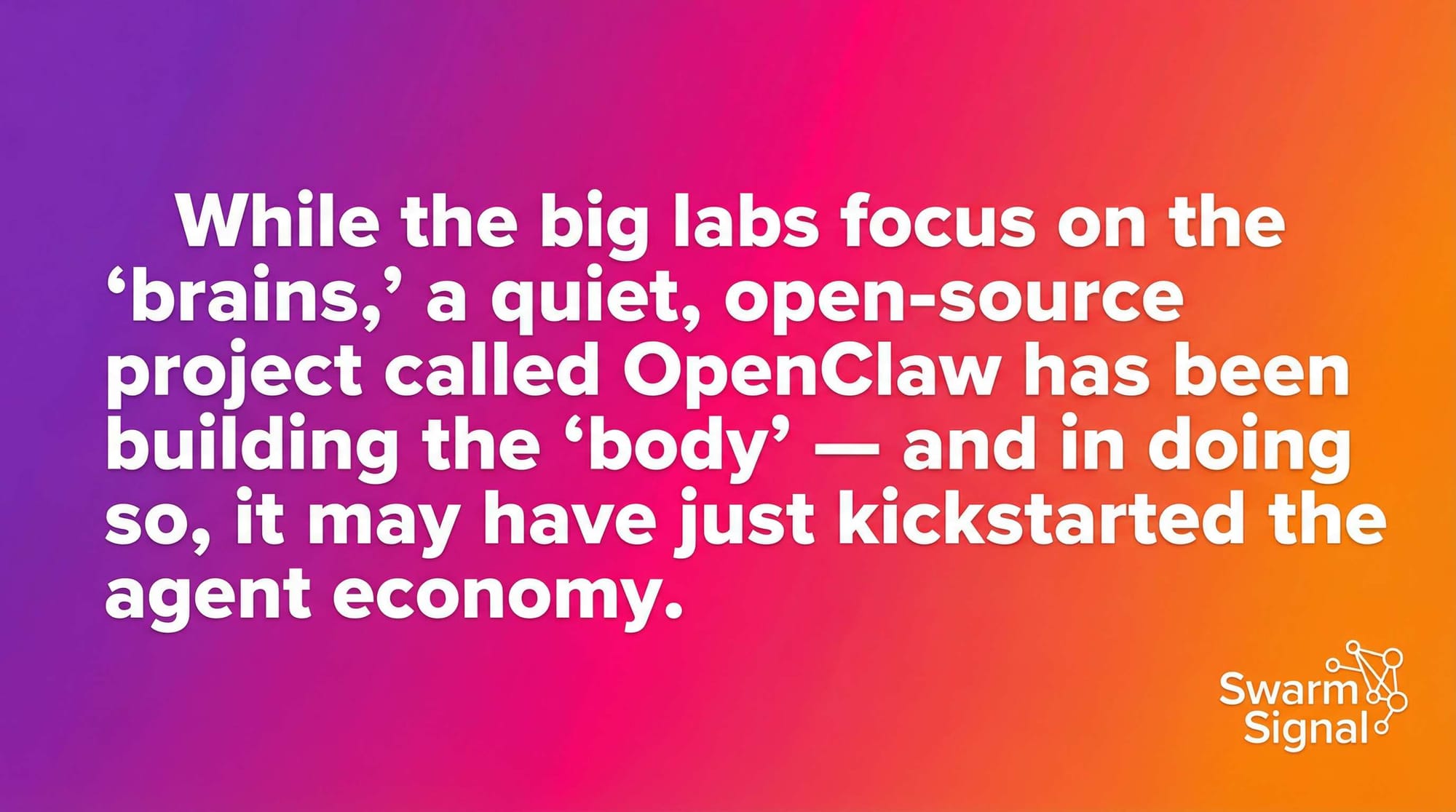 The Agent Economy Body