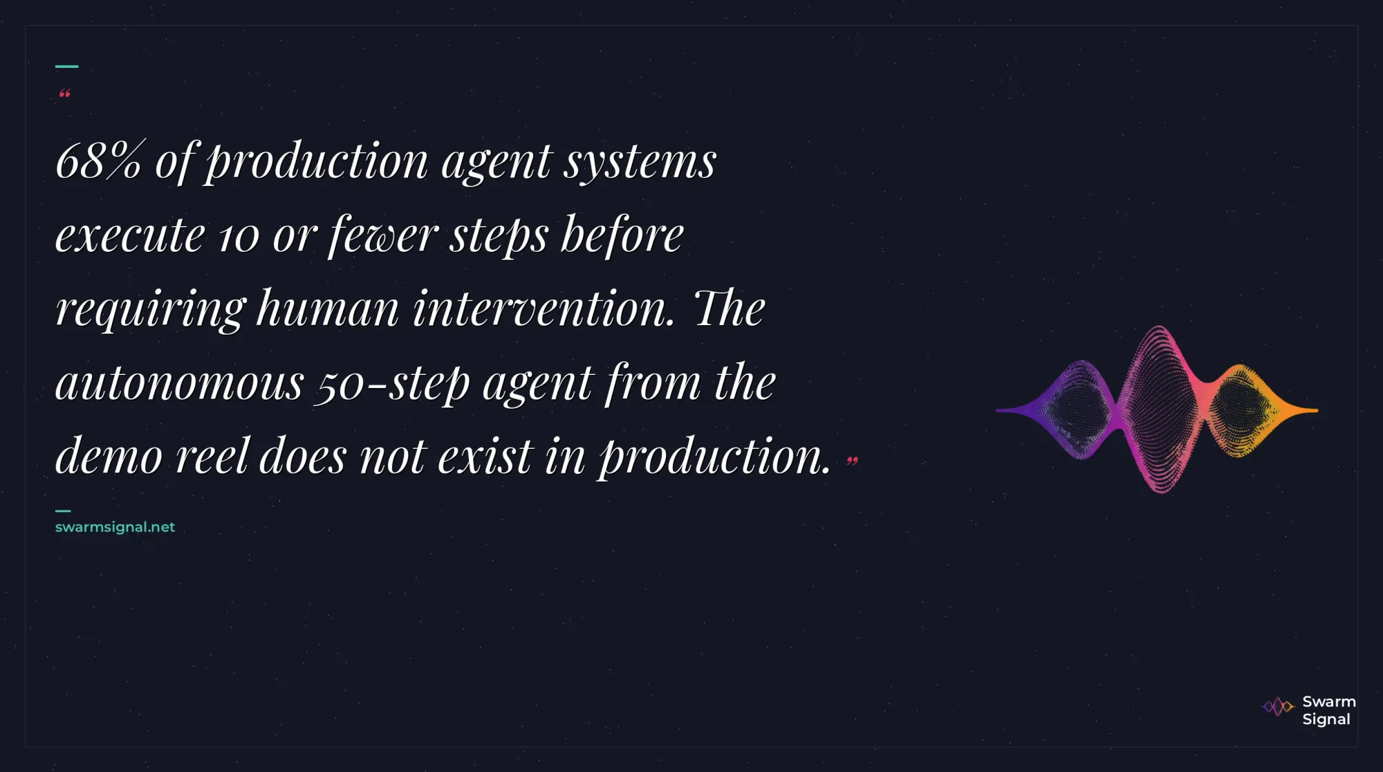 68% of production agents execute 10 or fewer steps