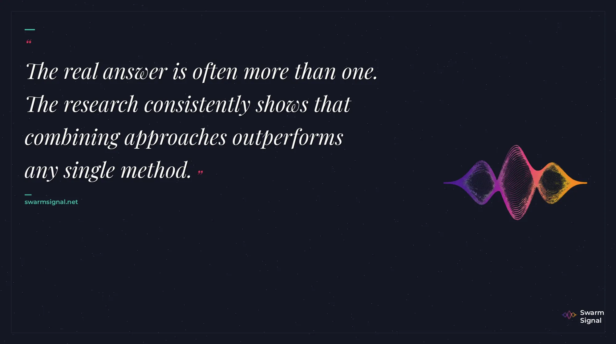 Combining approaches outperforms any single method