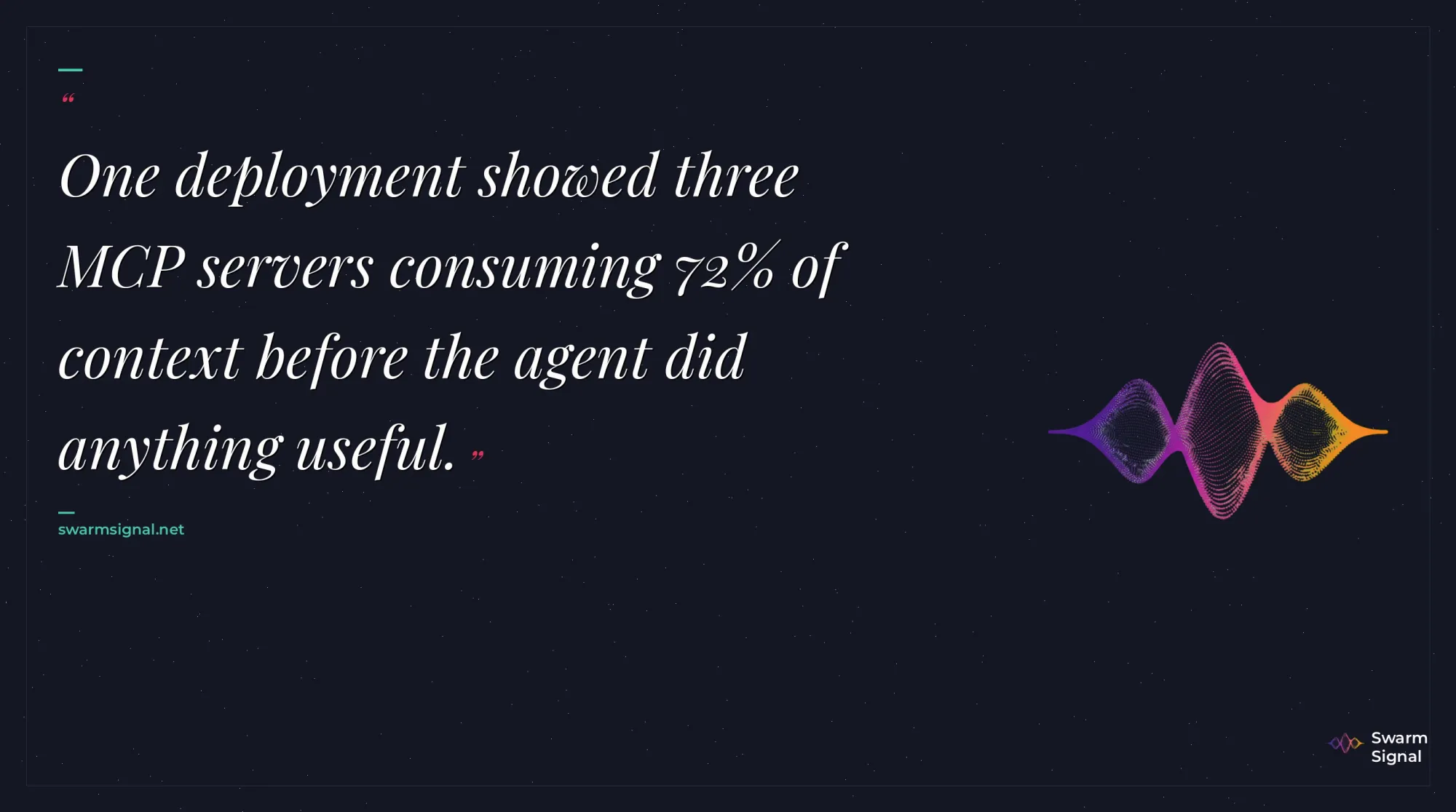 Quote: One deployment showed three MCP servers consuming ...