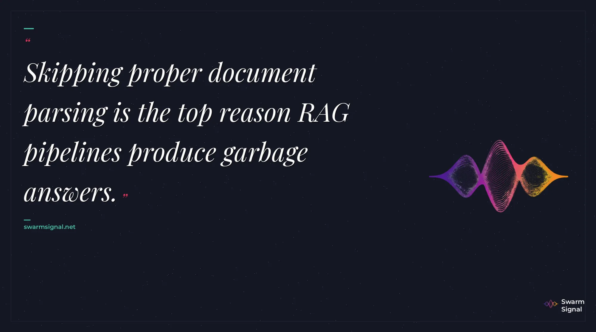 Skipping proper document parsing is the top reason RAG pipelines produce garbage answers.