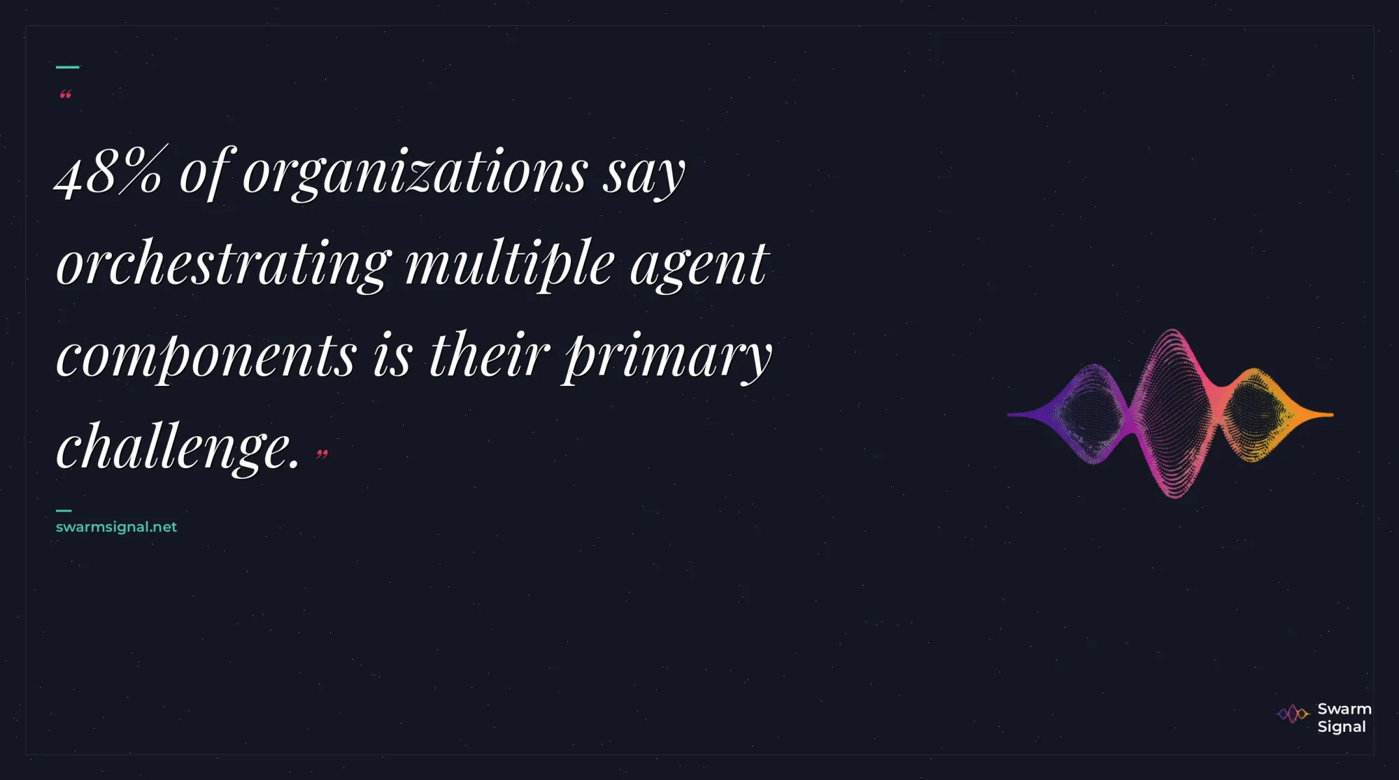 48% of organizations say orchestrating multiple agent components is their primary challenge.