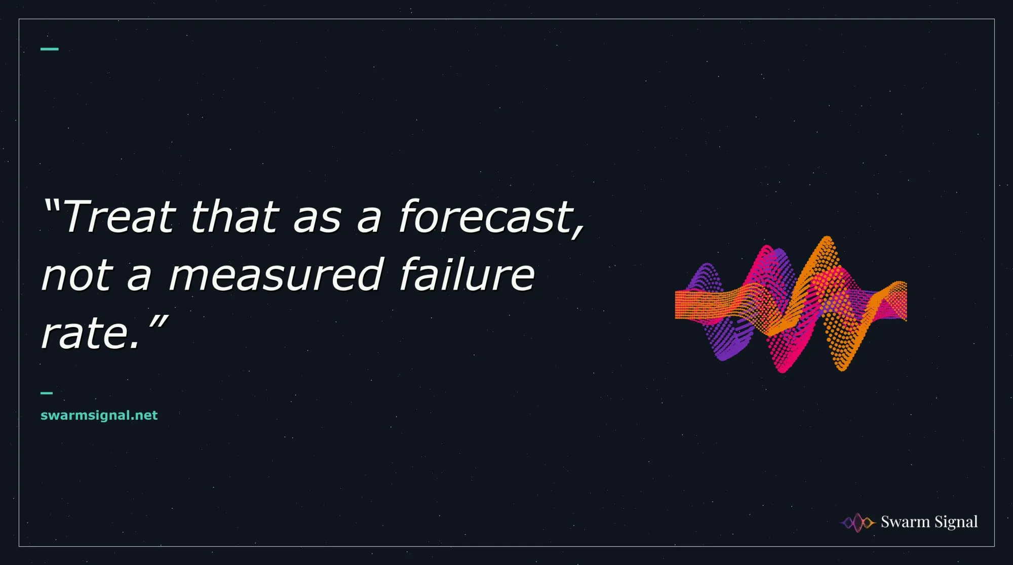Treat that as a forecast, not a measured failure rate.