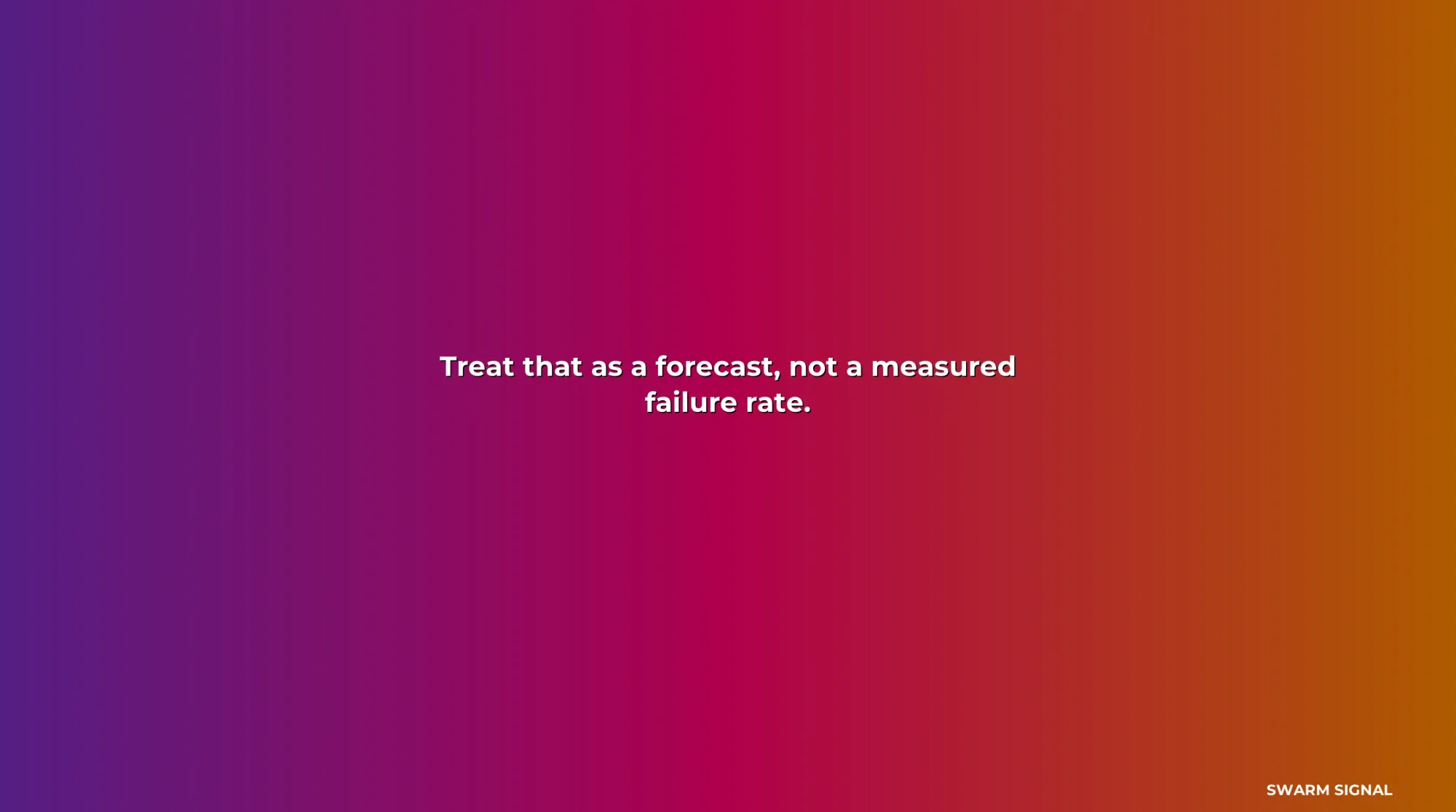 Treat that as a forecast, not a measured failure rate.