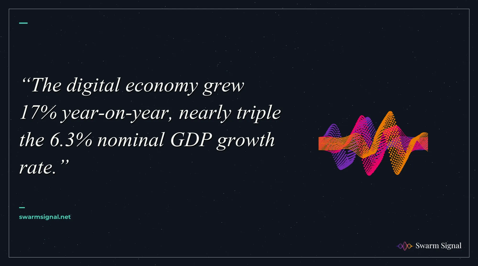 The digital economy grew 17% year-on-year, nearly triple the 6.3% nominal GDP growth rate.