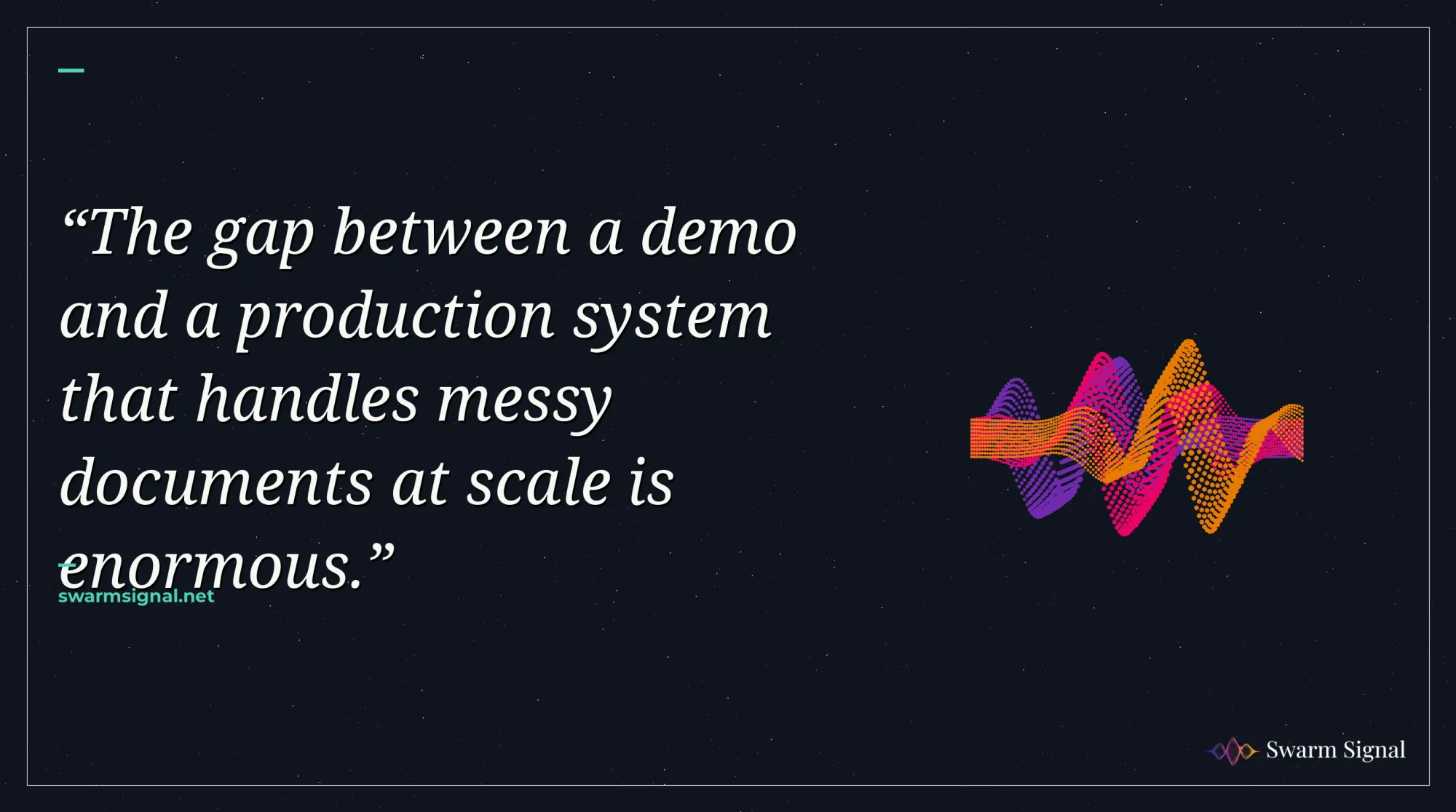 The gap between a demo and a production system that handles messy documents at scale is enormous.