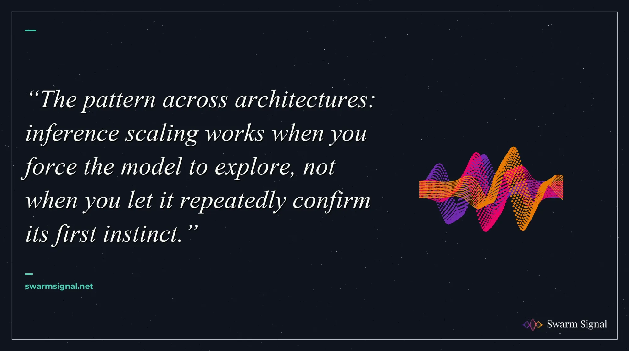 The pattern across architectures: inference scaling works when you force the model to explore, not when you let it repeatedly confirm its first instinct.